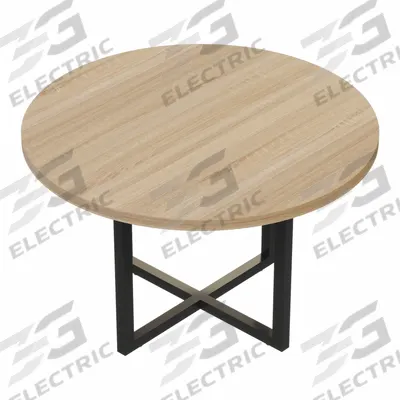 MIRELLA Conference Table: Circle, Fiberboard, Sand Dune, 29 1/2 in Overall Ht - Round Conference Tables