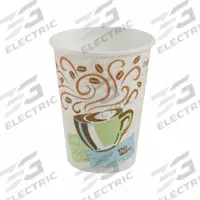 DIXIE Disposable Hot Cup: 12 oz Capacity, White, Paper, Unwrapped, Coffee Haze, 1,000 PK (MPN 5342CD). Key specifications — attr552470: DIXIE; attr561678: Yes; attr552476: Paper; attr552475: PK; attr552478: Yes; attr552482: Coffee Haze.