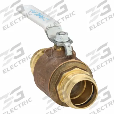 APOLLO Manual Two-Way Ball Valve: 1 1/2 in Size, Brass/Bronze, Straight, Press x Press - Bronze Ball Valves