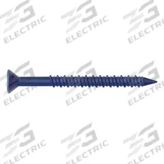MKT FASTENING Concrete Anchor Screw: 1 1/4 in Overall Lg, 1/4 in Dia, Steel, Blue Ruspert, 25 PK (MPN P4125SP). Key specifications — Material Grade/Class: Grade C; Removable: Removable; System of Measurement: Inch; Tip Type: Self-Threading; Brand: MKT FASTENING; Screw Anchor Type: Concrete Screw Anchor; Anchor Type: Screw.