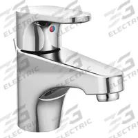 CFG Straight Spout Bathroom Faucet: Edgestone, Brass, Chrome Finish, 1.2 gpm Flow Rate, Single-Post (MPN 46102). Key specifications — Includes: Deck plate; Brand: CFG; Series: Edgestone.