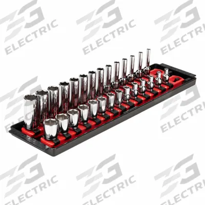 TEKTON Socket Set: 1/4 in Drive, 28 Piece, 6-Point, Metric - SAE & Metric Socket Sets