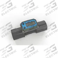 FLOMEC Watermeter: Flow Meter, Turbine, 1 1/2 in FNPT, 1 1/2 in Connection Size, FNPT, 32°F to 140°F (MPN TM15NQ9GMB). Key specifications — Product Type: Flow Meter; Rotor Material: PVDF; Accuracy %: +/-3%; Output Type: 4-20 mA; Brand: FLOMEC; Unit Of Measure: Gallons; Display Type: Digital; Termination: Not Listed.