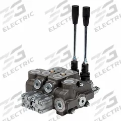 HYDRO CUSTOM Hydraulic Directional Control Valve: Four-Way / Three Positions, 13 gpm Flow Rate - Max (MPN 228314). Key specifications — Actuation Mechanism: Manual; Port Connections: Inlet; Spool Action: Spring Center To Neutral; Work Connection Size: #8; Work Connection Type: SAE O-Ring Boss; Brand: HYDRO CUSTOM; Pressure Connection Size: #10.