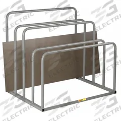 LITTLE GIANT Vertical Sheet Storage Rack: 4 Bays, 48 in x 36 in x 44 in, Gray (MPN SR-3648). Key specifications — Number of Bays: 4; Frame Material: Steel; Brand: LITTLE GIANT; Color: Gray.