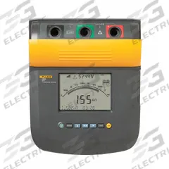 FLUKE Megohmmeter: 5 megaohm to 100 gigohm, CAT III 1000V/CAT IV 600V, IP40, Digital, USB (MPN FLUKE-1555). Key specifications — IP Rating: IP40; Test Voltage: 5,000V DC; Brand: FLUKE.