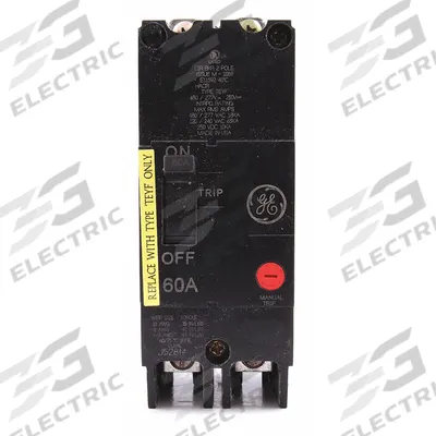 GE Molded Case Circuit Breaker: 60 A Amps, 18kA at 277/480V AC, Fixed, Lug - TEY-Frame GE Molded Case Circuit Breakers