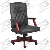 BOSS Office Chair: Black, Vinyl Material, 27 1/2 in Back Ht, 24 in Seat Wd, 21 in Seat Dp (MPN B905-BK). Key specifications — attr982877: Mahogany; attr982913: Yes; attr982865: Black; attr982870: BOSS; attr982901: Black.