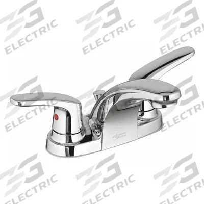AMERICAN STANDARD Low Arc Bathroom Faucet: Colony Pro, Metal, Chrome Finish, 1.2 gpm Flow Rate - Centerset Handle Bathroom Faucets