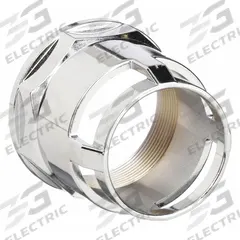 SIEMENS Pushbutton Guard: 30 mm Panel Mounting Hole Dia, Chrome, Metal, Class 52 (MPN 52AAGP). Key specifications — Manufacturer Part Number: 52AAGP; Brand: SIEMENS; Compatible Product Type: Extended Push Buttons; Compatible with Series: Class 52; Material: Metal.