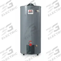 RHEEM-RUUD Commercial Gas Water Heater: Natural Gas, Low NOx, 75 gal, 75,100 BTU, 64 in Ht (MPN G75-75N-3). Key specifications — Automatic Thermostat: Yes; Display Sell UOM: EA; Market: Commercial; Standards: US CSA (Star); Brand: RHEEM-RUUD; Low NOx: Yes; Water Connection Location: Side; Fuel Type: Natural Gas.
