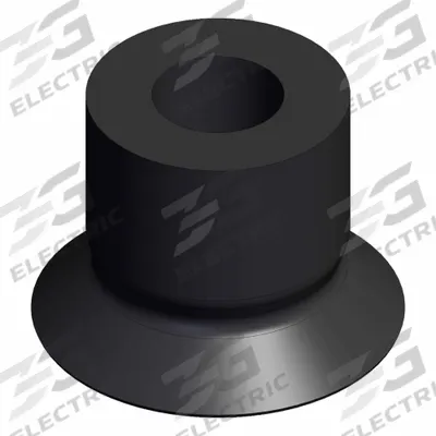 SMC Flat Pad: Flat, w/o Adapter, 5 mm Pad Dia, NBR, Black, 50, 4 mm Pad Ht - Flat Type Automotive & Industrial Vacuum Pads