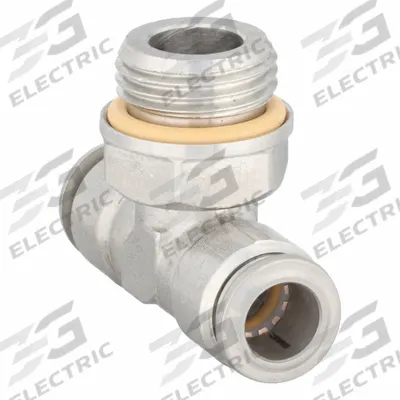 AIGNEP USA Push-Fit Tee Fitting: 10 mm OD x 10 mm OD x 1/2 in Pipe Size, Stainless Steel - Stainless Steel Tube Fittings