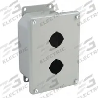 HOFFMAN Push Button Enclosure: 30mm, 2 Holes, Carbon Steel, NEMA 4 (MPN ED2PB). Key specifications — attr211299: HOFFMAN; attr1043605: Washdown-Corrosion-Resistant.