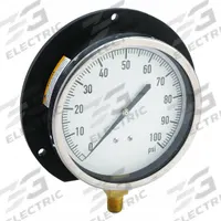 APPROVED VENDOR Industrial Pressure Gauge: U-Clamp, 0 psi to 100 psi, 4 1/2 in Dial, 1/4 in NPT Male (MPN 18C766). Key specifications — Accuracy: ±1.0%; Brand: APPROVED VENDOR; Vibration Resistance Properties: None; Gauge Wetted Parts: Copper.