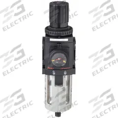 ARO Filter-Regulator: 1500 Series, 3/8 in NPT, 90 cfm, 5 micron, 0 psi to 140 psi, Manual Drain (MPN P39234-600). Key specifications — attr109419: ARO; attr109429: Aluminum; attr109463: Yes; attr109468: 1500.