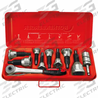 ROTHENBERGER Tee Extractor Set: 15 to 28 mm For Pipe Size, 15 to 28 mm For Pipe Size - Tee Extractor Sets