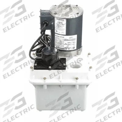 HARTELL Sink Drain Pump System: 2 gal, 1/3 hp, 115V AC, 35 gpm Flow Rate @ 10' of Head - General Purpose Sink Drain Pump Systems