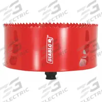 DIABLO Hole Saw: 5 3/4 in Saw Dia., 4 Teeth per Inch, 2 3/8 in Max. Cutting Dp, Bi-Metal (MPN DHS5750). Key specifications — attr1098070: 4; attr1098087: DIABLO; attr1098073: Snap-Lock Plus™.