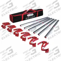 ZIPWALL ZipWall Side Pack Kit: Wall Mount Kit, 9 in Wd, 37 3/4 in Lg, 5 3/4 in Ht, Black/Red (MPN SDPK). Key specifications — Product Type: Wall Mount Kit; Material: Metal; Color: Black/Red; Includes: (6) Side Clamps; Brand: ZIPWALL.