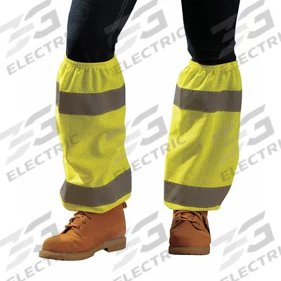 OCCUNOMIX High Visibility Yellow Leg Gaitor: ANSI Class E, Universal, Yellow - Class E Men's Gaiters