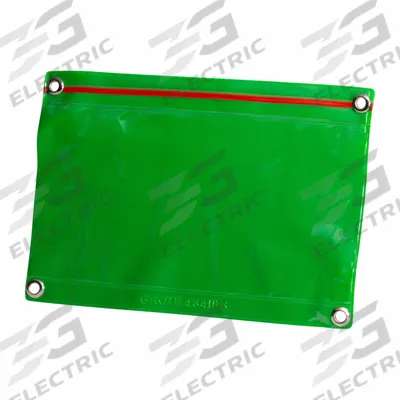GROTE Vinyl Permit Holder: Aluminum/Vinyl, 8 7/16 in Overall Lg - Vehicle Document Holders