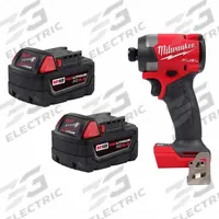 MILWAUKEE Impact Driver Kit: 1/4 in Drive Size, 2,000 in-lb, 2,000 in-lb Torque - Max, Brushless (MPN 48-11-1852, 2953-20). Key specifications — attr1169645: Brushless.