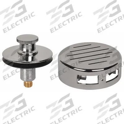 AB&A Waste and Overflow Half Kit: Plastic, 1 1/2 in Overall Dia, 2 1/4 in Overall Ht - Bathtub Drain & Overflow Kits
