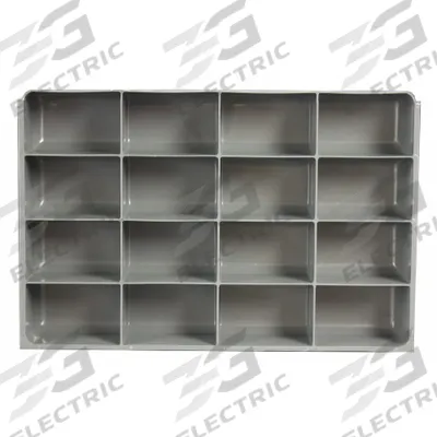 DURHAM MFG Compartment Drawer Insert: 13 3/8 in x 9 1/4 in x 2 in, 3 5/32 in x 2 13/64 in - Inserts for Small Compartmented Boxes