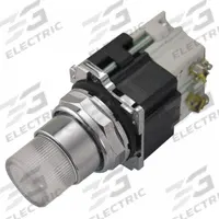 EATON Illuminated Push Button: Illuminated, Extended Profile, Metallic, 30 mm, 1NO (MPN 10250T75C). Key specifications — Brand: EATON; Action: Momentary; Series: 10250T; Push Button Material Type: Metallic.
