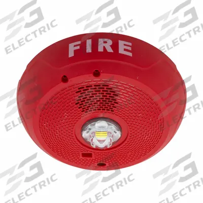 SYSTEM SENSOR Horn Strobe: 16 to 33V DC, 6 27/32 in Overall Ht, 6 27/32 in Overall Wd - Fire Alarm Chimes with Strobe Light