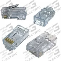 TRIPLETT Pass Thru Modular Plug: Connector RJ45, Solid, 6 Cable Category, Pass-Through, 100 (MPN CAT6-HSPJAR). Key specifications — Brand: TRIPLETT; Color: Clear; Compatible Cable Shape: Round; Compatible Number of Fibers: Simplex; Compatible Wire Solid/Stranded: Solid; _Pack Size: 100pk.