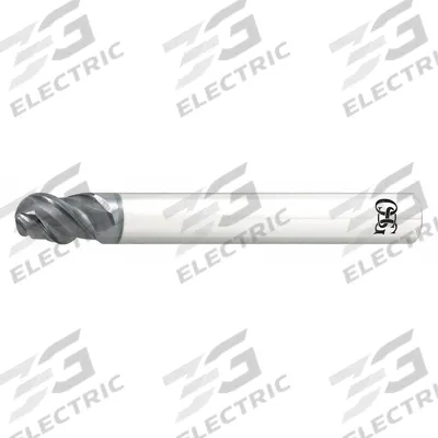 OSG Ball End Mill: Carbide, EXO Coated, 3 Flute, 6 mm Mill Dia, 9 mm LOC - Carbide Ball End Mills for Stainless Steel & Super Alloys