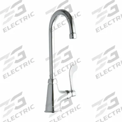 ELKAY Handle-Operated Faucet: Elkay, Brass, Centerset, Deck, 1 Mounting Holes - Centerset Kitchen Faucets