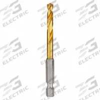 MILWAUKEE Hex Shank Drill Bit: 13/64", 135° Split Point, TiN-Coated HSS, Impact Rated (MPN 48-89-4610). Key specifications — attr1234973: Impact Rated; attr1234966: MILWAUKEE; attr1234978: 0.2031.
