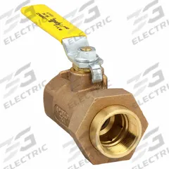 APOLLO Manual Two-Way Ball Valve: 1 1/4 in, Bronze, Straight, FNPT x FNPT, Std Port, Two-Piece, PTFE (MPN 7030601). Key specifications — Brand: APOLLO; Handle: Lever.