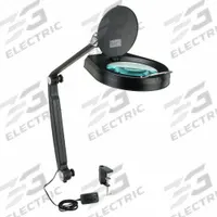 APPROVED VENDOR Round Magnifier Light: LED, 1.75x, 3 Diopter, 767 lm Max Brightness, 35 in Arm Reach (MPN 10C906). Key specifications — Brand: APPROVED VENDOR; Magnification: 1.75x; ESD Safe: Yes; Lighting Technology: LED; Operating Voltage: 120 to 240V AC; Includes Ultraviolet Light: No.
