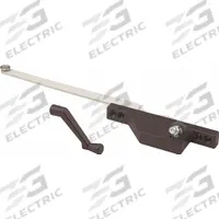 TRUE HARDWARE Window Operator: Crank, Handle Included, Right-Hand, Sash, Brown, 4 3/4 in Base Lg (MPN TH 23017). Key specifications — Brand: TRUE HARDWARE; For Use With: Casement Windows; Finish: Bronze Coated; Color: Brown; Handing Orientation: Right-Hand; Handle Type: Crank; Mounting Location: Sash; Product Type: Window Operator.