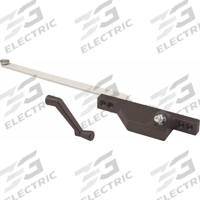 TRUE HARDWARE Window Operator: Crank, Handle Included, Right-Hand, Sash, Brown - Awning & Casement Window Operators & Handles