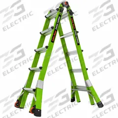 LITTLE GIANT Combination Ladder: 3 Configurations, Fiberglass, 300 lb Load Capacity, 46 lb Wt (MPN 16122-001). Key specifications — Brand: LITTLE GIANT; Included Features: Wheels.