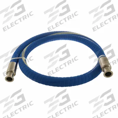 CONTINENTAL Suction and Discharge Hose: 1 1/2 in Hose Inside Dia., 200 psi, Blue - Polyethylene Potable Water Suction & Discharge Hose Assemblies with Corrugated EPDM Cover and Double Helix Wire Reinforcement