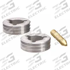 MILLER ELECTRIC Drive Roll Kit: 2-Roll, 0.035 in, V-Groove, 0.035 in (MPN 079595). Key specifications — attr30202: Multimatic 255; attr30204: 22 Series; attr30206: Solid; attr30197: MILLER ELECTRIC; attr30194: 079595.