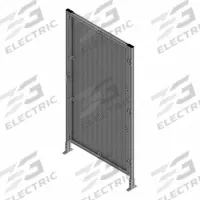 T-Slot Framing System Door: Stand-Alone, Gray, Right Swing, 84 in H x 39 in W x 5 1/2 in D, Mesh (MPN 45943). Key specifications — Finish: Anodized; Brand: FAZTEK; Panel Color: Black; Panel Type: Mesh; Color: Gray; Material: Wire; Mesh Shape: Square; Assembly: Assembled.