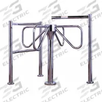 TURNSTILE 4-Arm Turnstile Kit: 1-Way, Waist High Gate, Mechanical, 42 in Overall Ht, 36 in x 53 in (MPN 1000 - M - CCW). Key specifications — Brand: TURNSTILE; Material: Steel; Finish: Mirror Chrome; Turnstile Rotation: Counter-Clockwise; Operation: Mechanical.