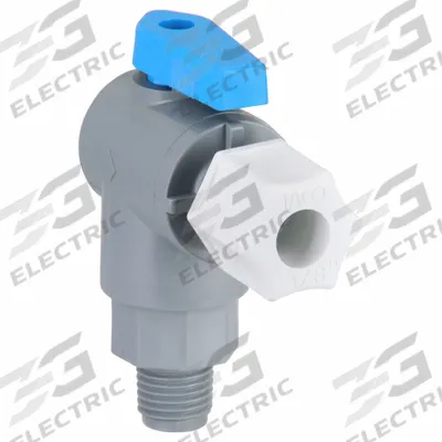 APPROVED VENDOR Manual Two-Way Ball Valve: 1/4 in, PVC, Angle, MNPT x Sweat - Angle-Body PVC Ball Valves