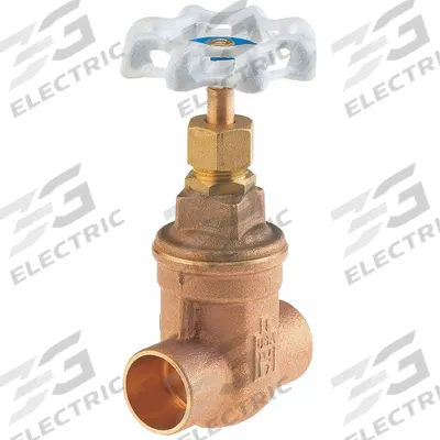 MILWAUKEE VALVE Gate Valve: 1 1/2 in, Bronze, Non-Rising, Sweat x Sweat, 300 psi CWP - Non-Rising Stem Bronze Gate Valves for Potable Water