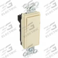 HUBBELL Wall Switch: Rocker Switch, Single Pole, Maintained, Ivory, 120/277V AC, 20 A (MPN SNAP2121PLI). Key specifications — Illuminated: No; Voltage Rating: 120/277V AC.