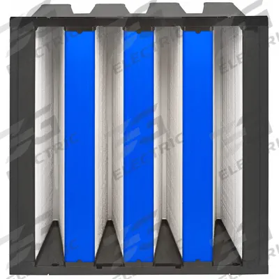 GRAINGER V-Bank Air Filter: 20 in x 20 in x 12 in, Fiberglass, Single Header - MERV 15 V-Bank Air Filters