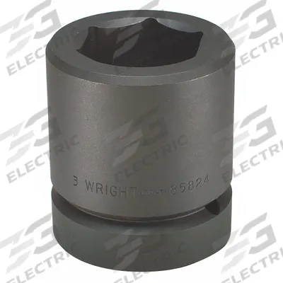 WRIGHT Impact Socket: 2 1/2 in Drive Size, SAE, 5 3/8 in Socket Size, 6-Point - 2-1/2" Drive Impact Sockets