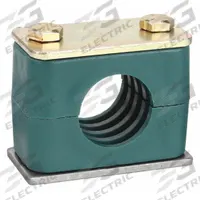 ZSI Vibration-Dampening Beta Clamp: Ribbed Bore, Steel Clamp, Polypropylene Cushion, For 1 Lines (MPN S5027S)